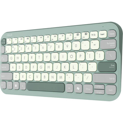 ASUS KW100 Marshmallow Teclado inalámbrico Bluetooth 5.0 compacto ultradelgado