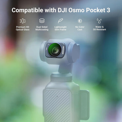 Neewer Set de 4 Filtros ND16 ND64 ND256 CPL para DJI Osmo Pocket con Protector de Pantalla