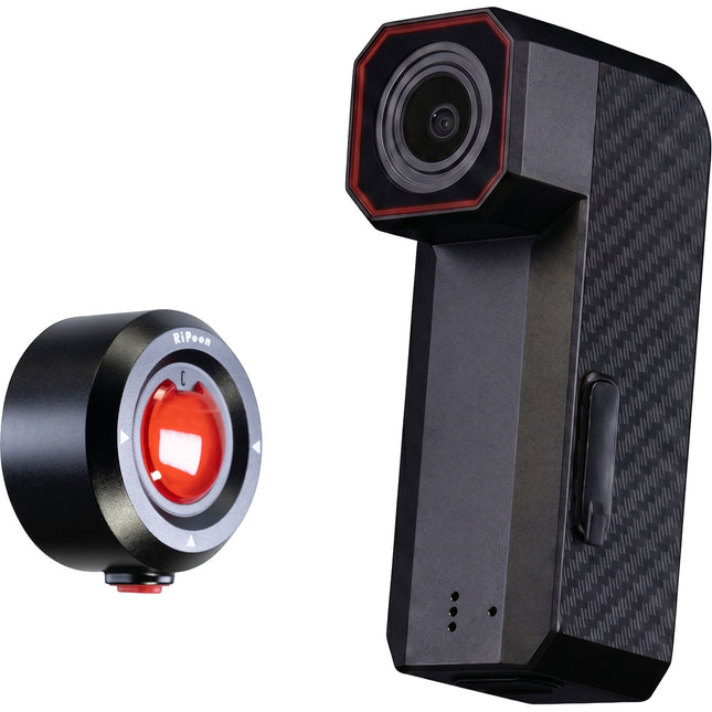 RIPOON Q100E Cámara para Bicicleta 1080p 60fps 140° con Luz Magnética Q10