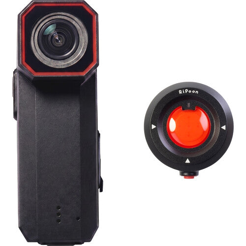 RIPOON Q100E Cámara para Bicicleta 1080p 60fps 140° con Luz Magnética Q10