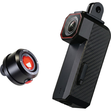 RIPOON Q100E Cámara para Bicicleta 1080p 60fps 140° con Luz Magnética Q10