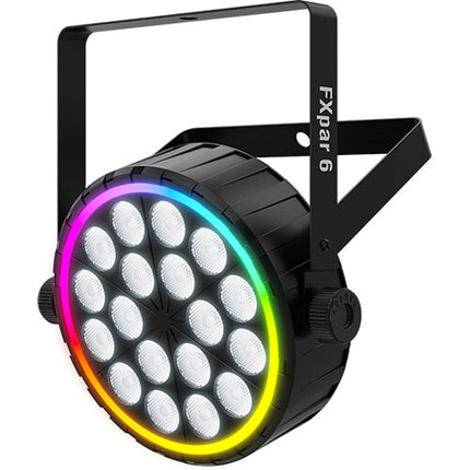 CHAUVET DJ FXpar 6 RGBW Luz LED Efecto Wash 3239 Lúmenes 20° Haz con Cable de Alimentación