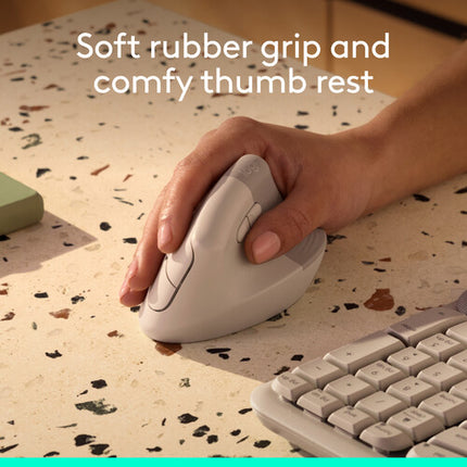 Logitech Lift Ratón Ergonómico Vertical Inalámbrico 4000 dpi USB Bluetooth