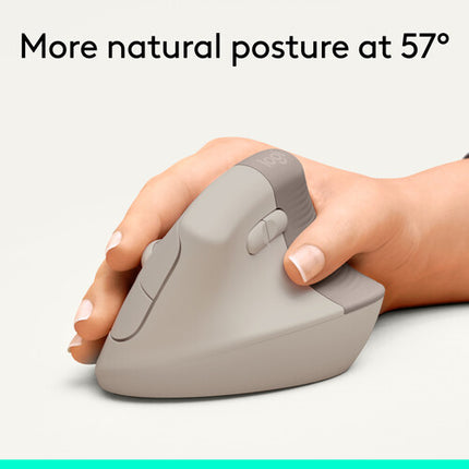 Logitech Lift Ratón Ergonómico Vertical Inalámbrico 4000 dpi USB Bluetooth
