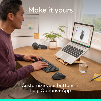 Logitech Signature Comfort M840 L Ratón Inalámbrico Bluetooth 5.2 4000 dpi Off-White
