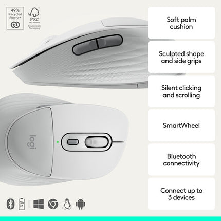 Logitech Signature Comfort Plus MK880 Teclado y Ratón Inalámbricos Bluetooth 5.2 4000 dpi