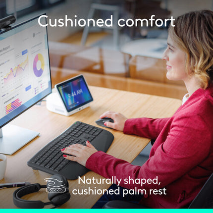 Logitech Signature Comfort Plus MK880 Teclado y Ratón Inalámbrico Bluetooth 5.2 Alcance 10m Graphite