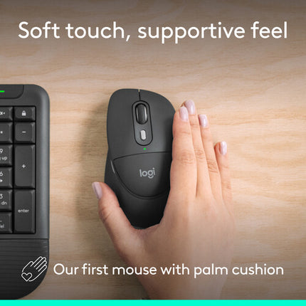 Logitech Signature Comfort Plus MK880 Teclado y Ratón Inalámbrico Bluetooth 5.2 Alcance 10m Graphite