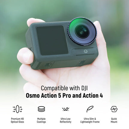 Neewer Set de 3 Filtros VND CPL Difusión para DJI Osmo Action 4 y 5 Pro