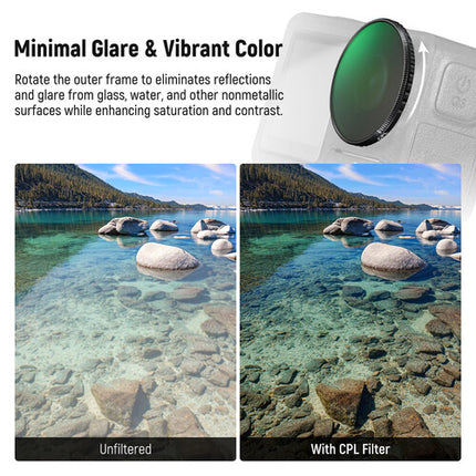 Neewer Set de 3 Filtros VND CPL Difusión para DJI Osmo Action 4 y 5 Pro