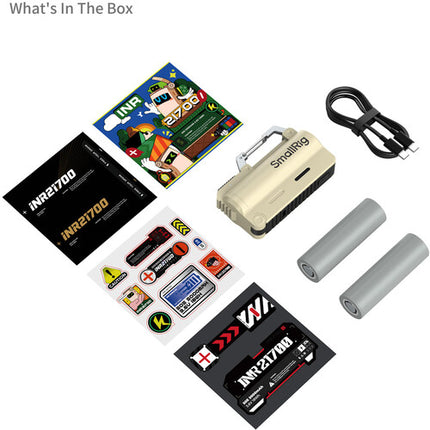SmallRig Dual 21700 Kit de Batería y Cargador 10000mAh 20W Desert Brown