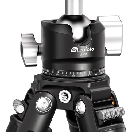 Leofoto LS-284CX PRO Ranger Trípode de fibra de carbono 6.5 a 53.9 pulgadas 22 lb carga máxima con cabezal esférico LH-30LR y funda de transporte