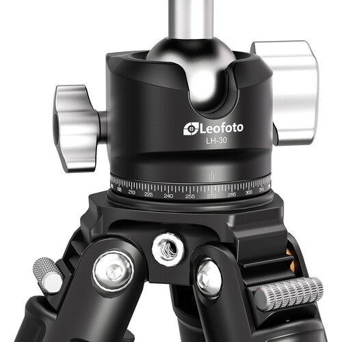 Leofoto LS-284CX PRO Ranger Trípode de fibra de carbono 6.5 a 53.9 pulgadas 22 lb carga máxima con cabezal esférico LH-30LR y funda de transporte