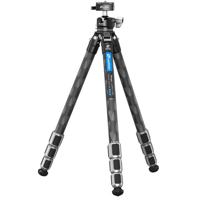Leofoto LS-284CX PRO Ranger Trípode de fibra de carbono 6.5 a 53.9 pulgadas 22 lb carga máxima con cabezal esférico LH-30LR y funda de transporte
