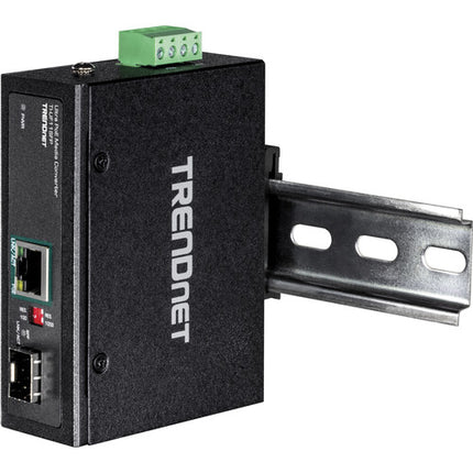 TRENDnet TI-UF11SFP Convertidor Industrial Gigabit SFP a RJ45 PoE++ 95W DIN-Rail