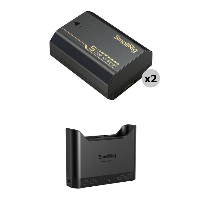 SmallRig Batería NP-FZ100 USB-C para cámara Paquete de 2 piezas 5491