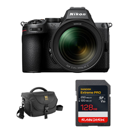 Nikon Z5 II Cámara Sin Espejo 24.5MP 24-70mm f4 con Bolsa y Tarjeta 128GB