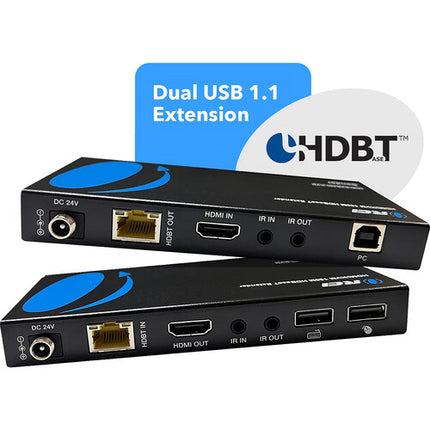 OREI 4K HDBaseT Extensor HDMI USB 1.1 18 Gb/s Transmisión 394 pies