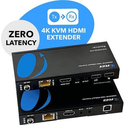 OREI 4K HDBaseT Extensor HDMI USB 1.1 18 Gb/s Transmisión 394 pies
