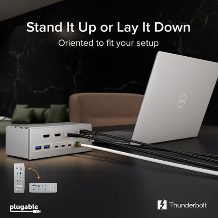 Plugable Thunderbolt 5 Docking Station Estación de Acoplamiento 140W Dual 8K Cable 80 Gb/s