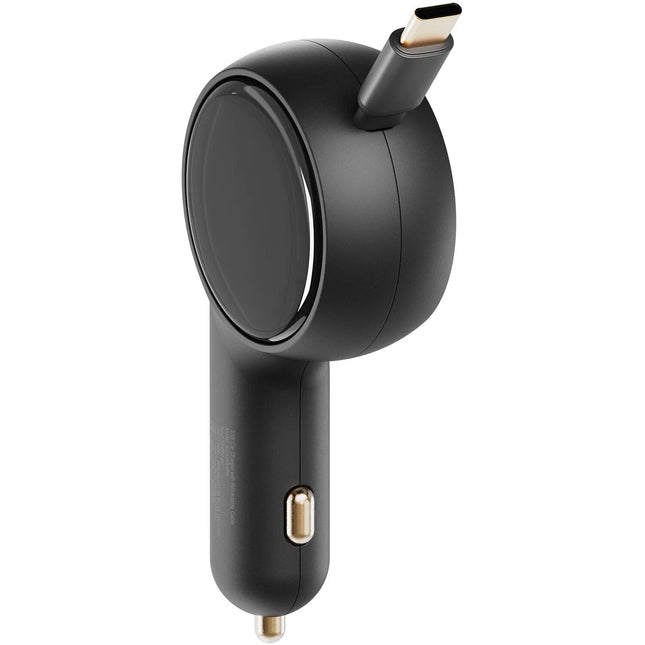 ReelCharge Cargador de Coche USB-C 60W Cable Retráctil 79 cm