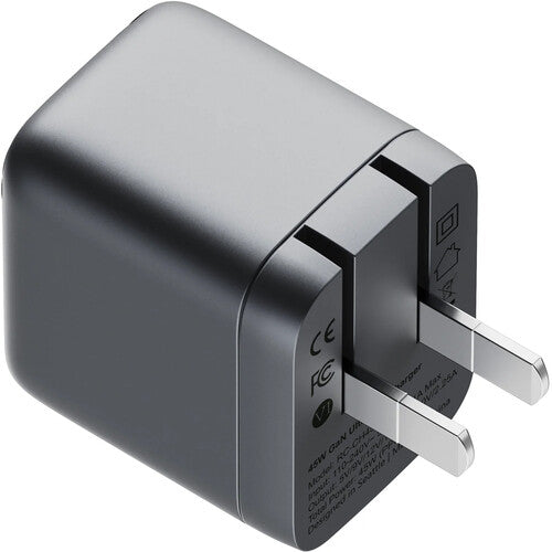 ReelCharge Cargador USB-C 45W con Pantalla TFT Multicolor y Enchufe Plegable