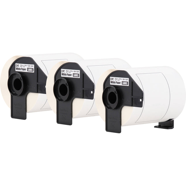 Brother DK1247 Etiquetas de papel grandes para envío 180 etiquetas 4.07 x 6.4 pulgadas 3 paquetes