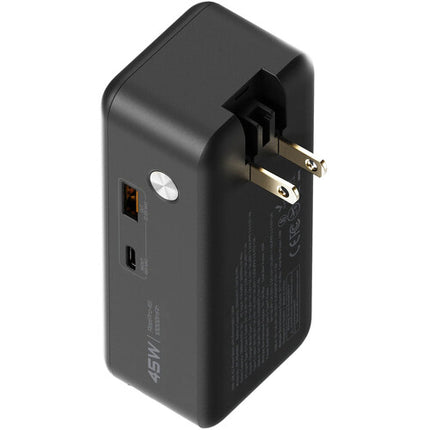 ReelCharge ReelPro Power Bank 10000mAh 45W con Cable Retráctil y Enchufe Plegable