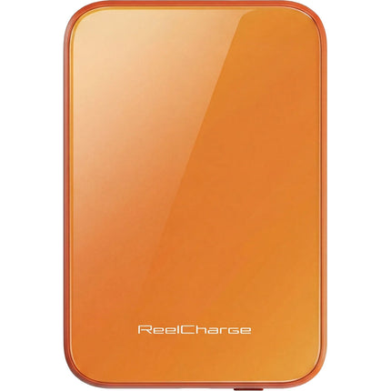 ReelCharge Power Bank 5000mAh Cristal Templado Carga Inalámbrica 15W Naranja