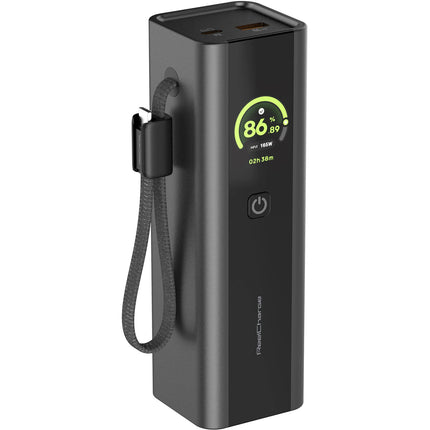 ReelCharge ReelPro Power Bank 20000mAh 165W con Cable USB-C Pulsera