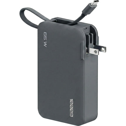 ReelCharge Flex Power Bank USB-C 10000mAh 65W con Enchufe Plegable