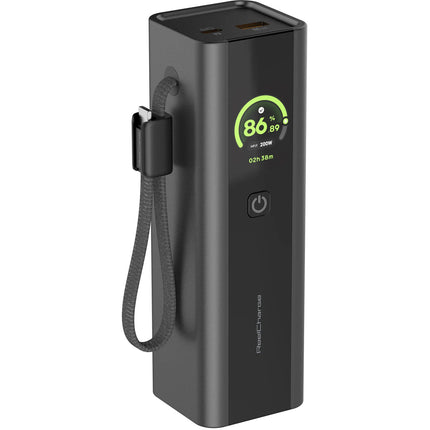 ReelCharge ReelPro Batería Externa 27000mAh 200W con Cable USB-C 11"