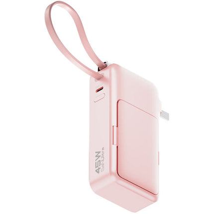 ReelCharge ReFlextion Power Bank USB-C 10000mAh 45W Rosa con Espejo Plegable