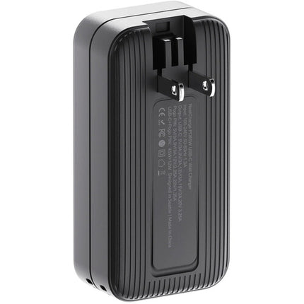 ReelCharge 2 en 1 Power Bank inalámbrico y cargador de pared 5000mAh 65W Negro
