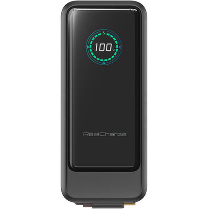 ReelCharge ReelPro Power Bank USB-C 15000mAh 67W con Cable Retráctil