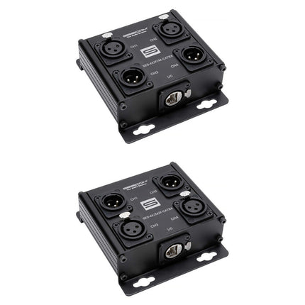 Sescom 4-Channel Passive Balanced Audio Extender Kit 4 canales RJ45 XLR sin alimentación