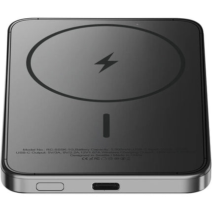 ReelCharge Power Bank inalámbrico 5000mAh carga 20W USB-C gris