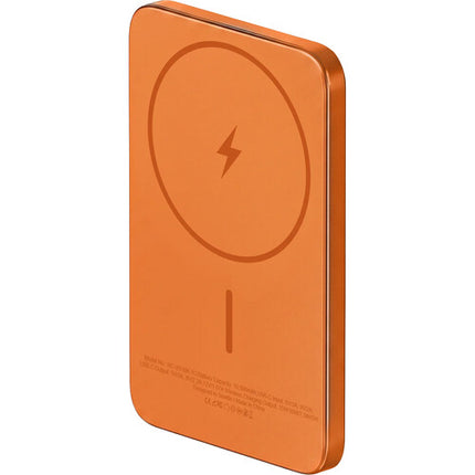 ReelCharge Power Bank inalámbrico 5000mAh 20W carga rápida naranja