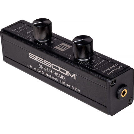 Sescom SES-LR-REMIX Control de Volumen para Auriculares con Ajuste Independiente Izquierdo y Derecho 3.5mm TRS