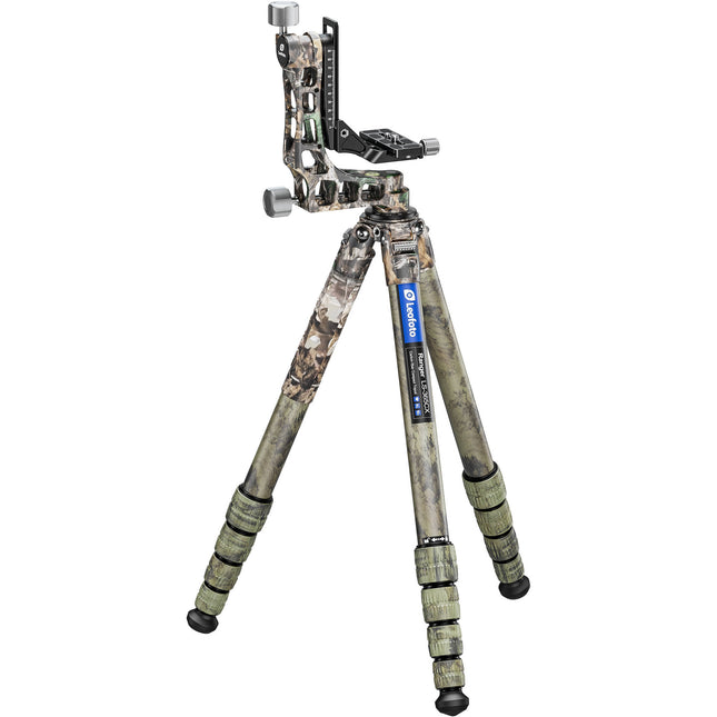 Leofoto Ranger LS-365CX Trípode de Fibra de Carbono 60.1 Pulgadas con Cabezal Gimbal PG-1 Camo