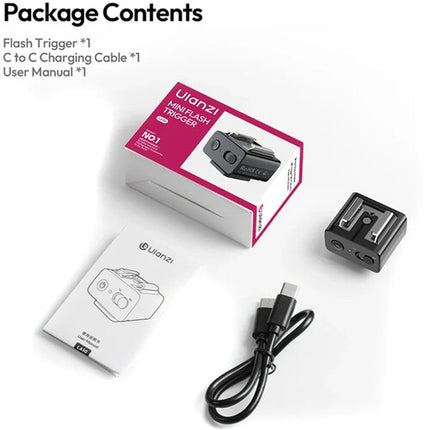 Ulanzi LA10 Mini Flash Trigger Compatible con Zapata Universal 2.4 GHz y Carga USB-C