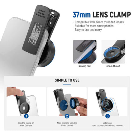 Neewer Lente Macro Clip-On 15x para Teléfono con Montura 37mm