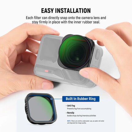 Neewer Filtro CPL Circular Polarizador para Insta360 Ace Pro y Ace Pro 2 con Estuche y Paño de Limpieza