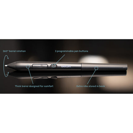 Wacom Art Pen 2 Lápiz Digital 8192 Niveles de Presión y 3 Botones Programables