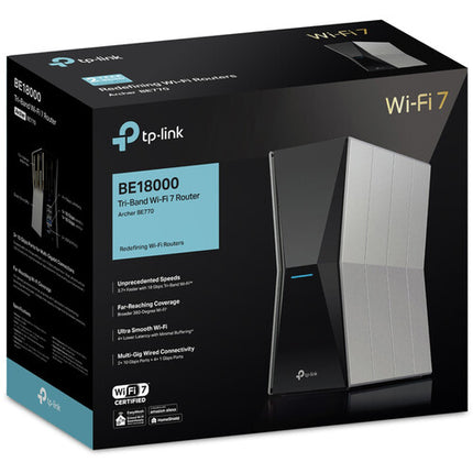 TP-Link Archer BE770 BE18000 Router Tri-Banda 10G 18668 Mb/s 10 Antenas