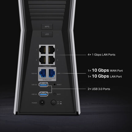 TP-Link Archer BE770 BE18000 Router Tri-Banda 10G 18668 Mb/s 10 Antenas