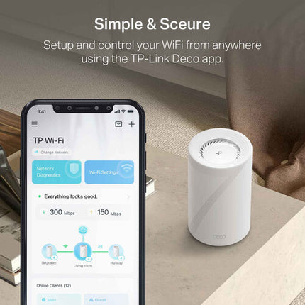 TP-Link Deco BE77 BE17000 Sistema Mesh Inalámbrico Tri-Banda Wi-Fi 7 16542 Mb/s 6500 pies² 2 Piezas
