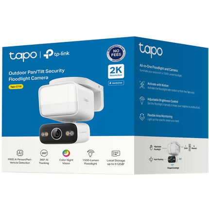 TP-Link Tapo C710 Cámara Exterior Pan Tilt 2K 2304x1296 1500 Lúmenes