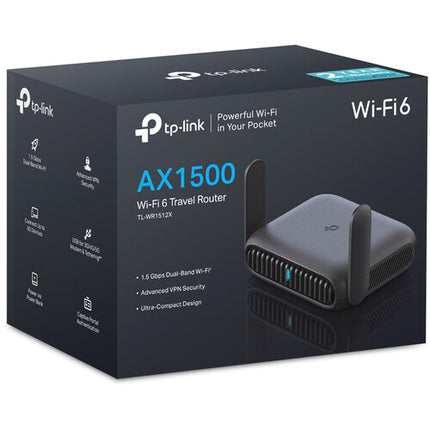 TP-Link Roam 6 AX1500 Router Inalámbrico Dual-Band Wi-Fi 6 1.5 Gb/s Gigabit para Viaje