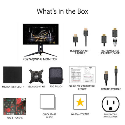 ASUS Republic of Gamers Swift OLED PG27AQWP-G Edition 20 Monitor Gamer 26.5" QHD 540 Hz HDR